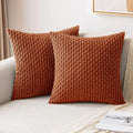 Boho Cuscino in Velluto a Coste – Elegante Copricuscino Decorativo a Strisce per Divano o Letto