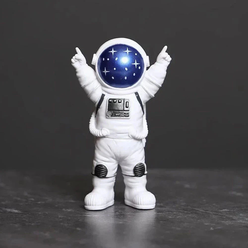 Statua Astronauta in Resina Scultura di Astronauta Giocattolo Educativo Decorazione da Scrivania Modello di Astronauta Regalo per Bambini