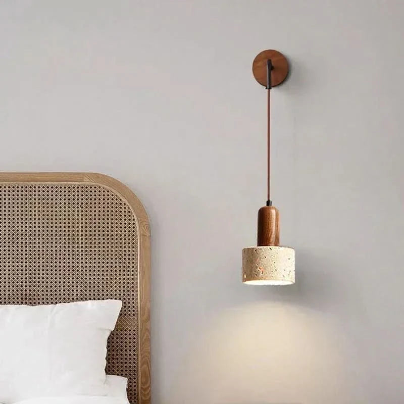 Lampada da Parete in Pietra Wabi-Sabi – Luce LED Calda - Set di 2