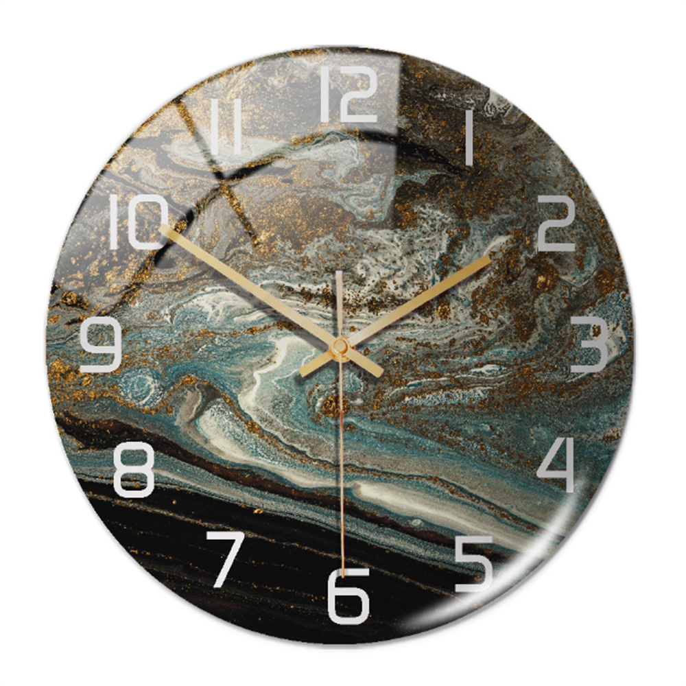 MarbelleTime – Orologio da Parete Silenzioso in Look Marmo Ø30 cm