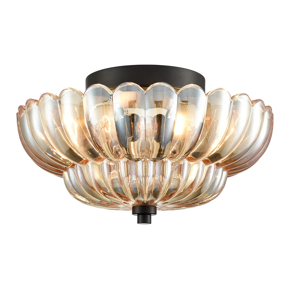 Amyra | Lampada da soffitto in vetro ambra vintage per soggiorno e camera da letto