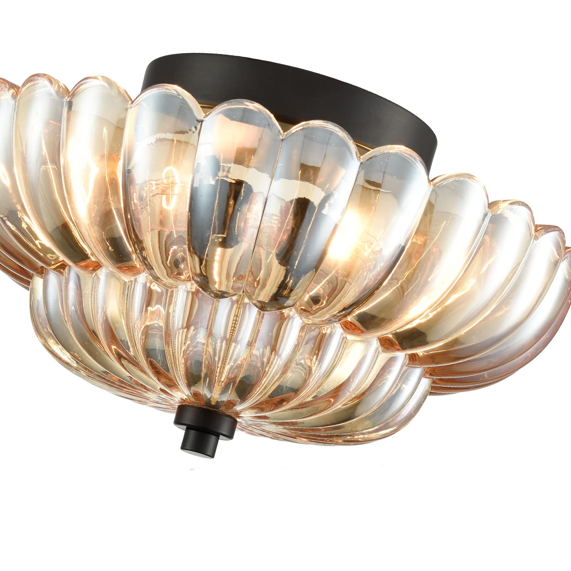 Amyra | Lampada da soffitto in vetro ambra vintage per soggiorno e camera da letto