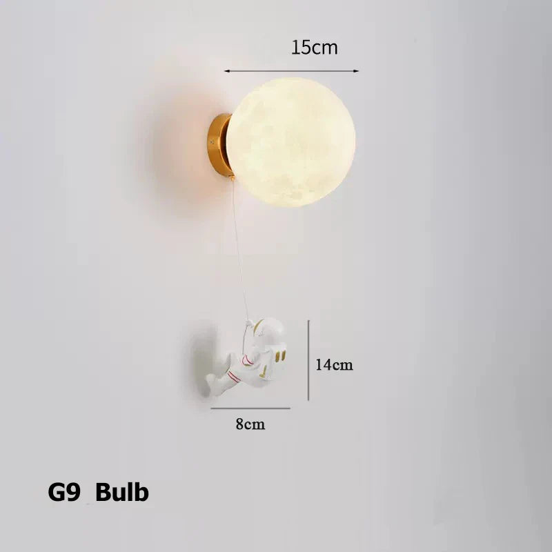 Lampada da Parete LunarGlow - Ciotola di Luce Astronauta a Forma di Luna