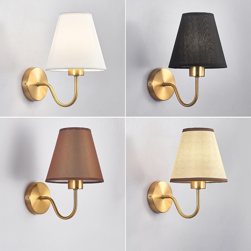 RusticGlow - Lampada da Parete in Tessuto in Stile Americano