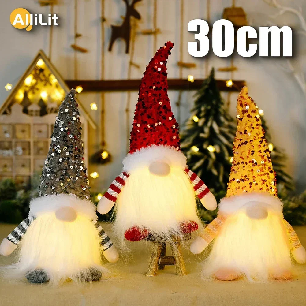 Decorazione di nisse natalizio | LED luce notturna | Ornamento festivo a calda luminosità