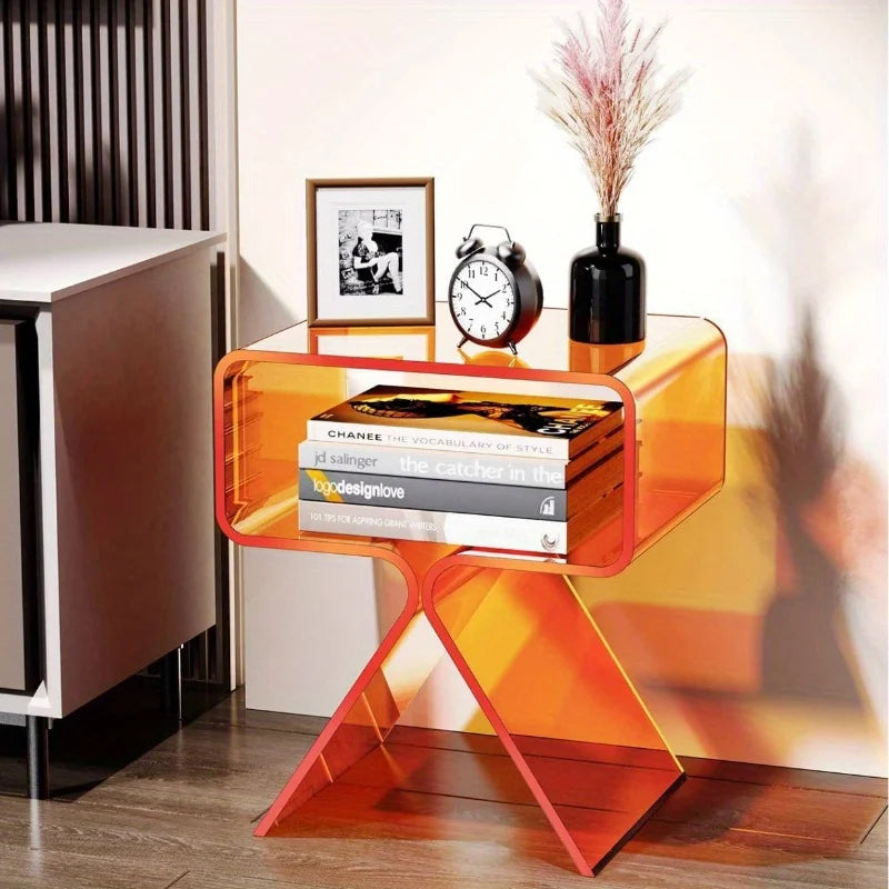 Ignyra - Tavolino da Salotto Trasparente in Acrilico con Design Moderno e Sottile
