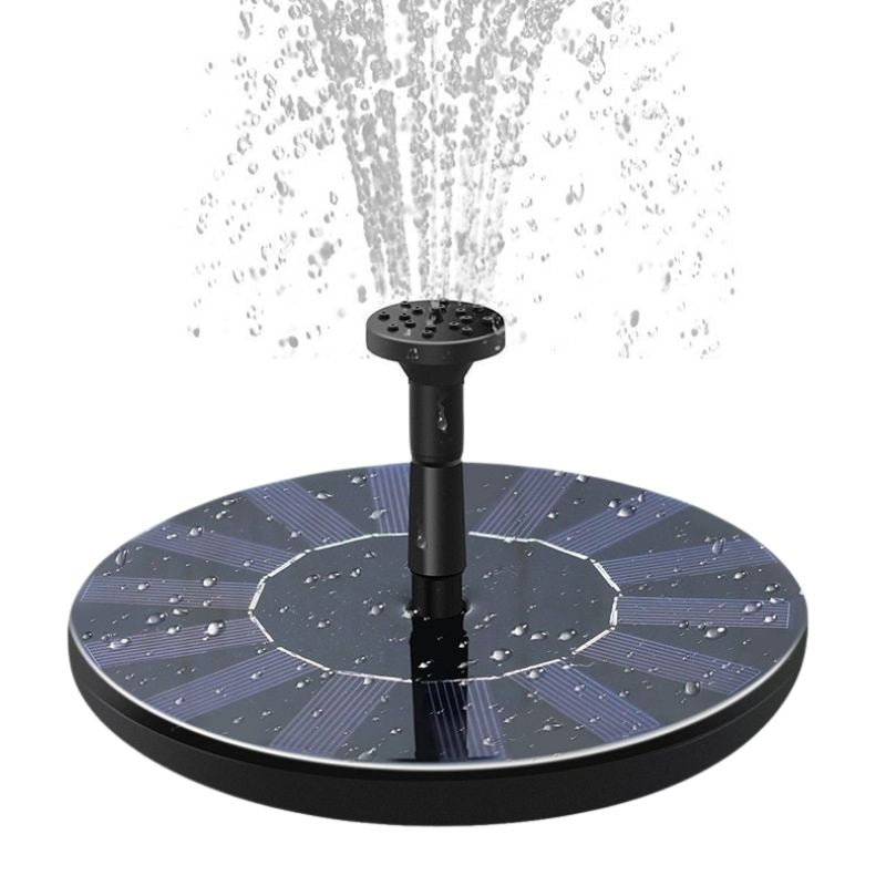 Fontana d'acqua galleggiante solare | 6 teste di fontana | Laghetto, abbeveratoio per uccelli e giardino | AquaRise