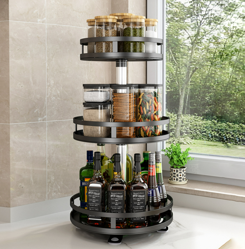 360° Magia dell'Ordine - Mensola girevole regolabile in altezza con design di sicurezza | 50% SCONTO