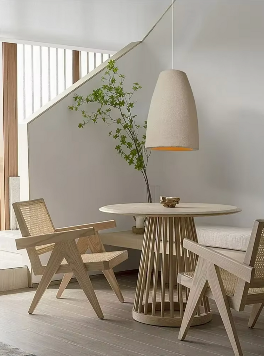 Lampada a sospensione semplice e grezza ispirata al Wabi Sabi