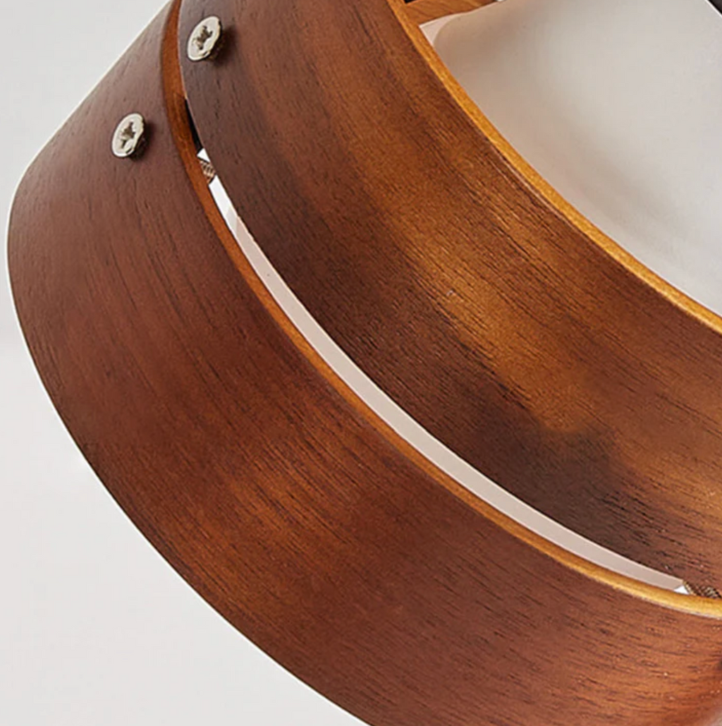 Lampada Clip Regolabile Retro in Legno e Metallo da Scrivania