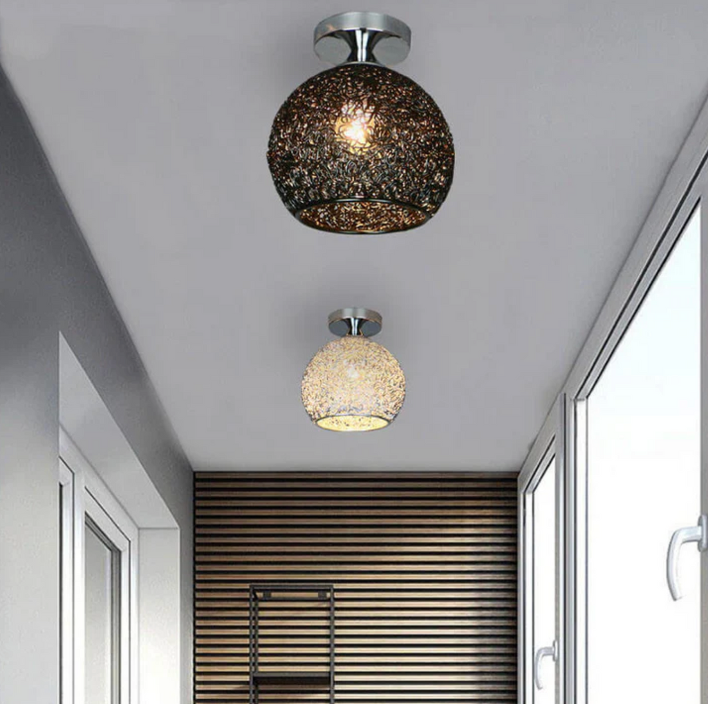 Lampada da soffitto a sfera in metallo moderna