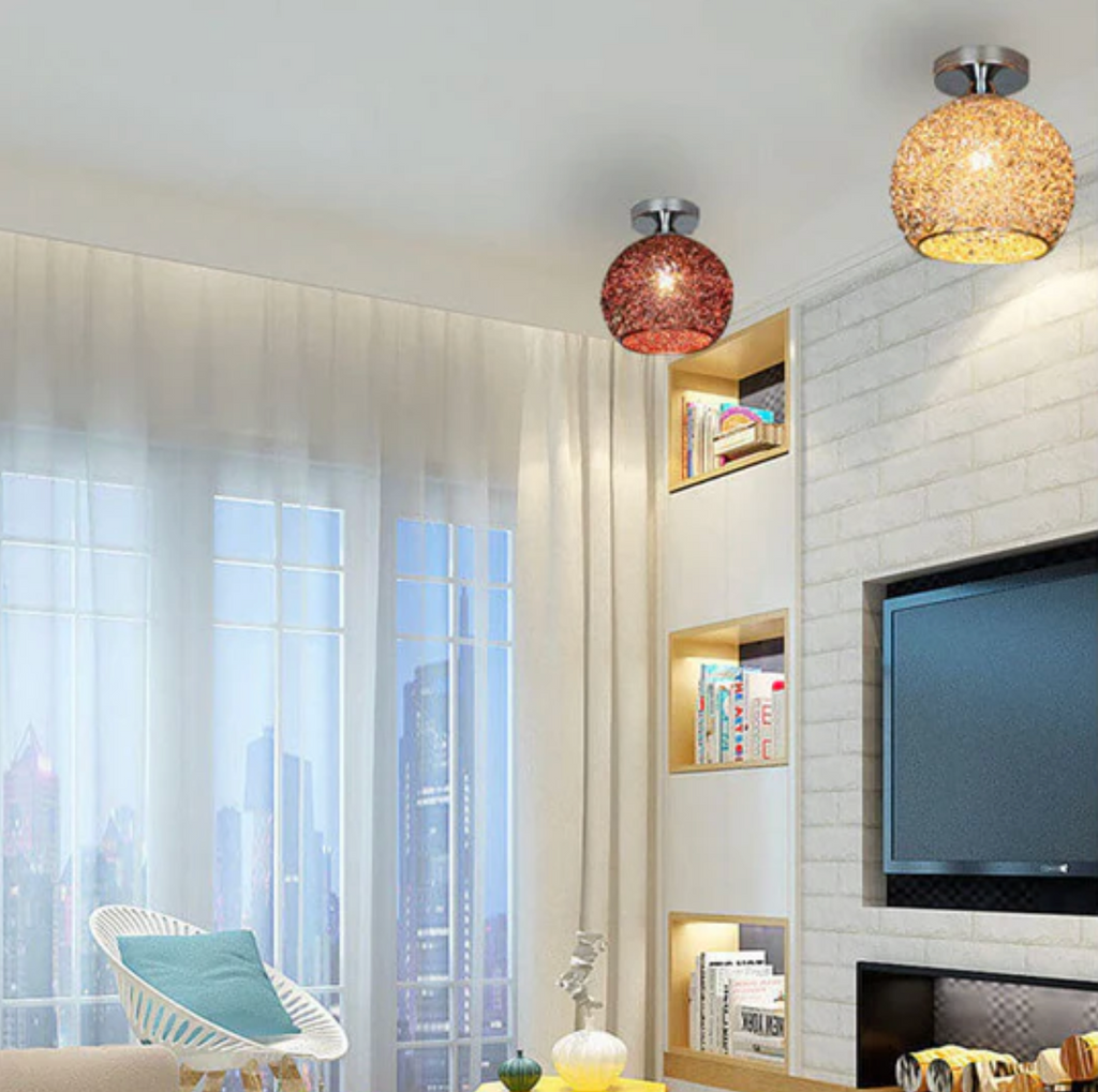 Lampada da soffitto a sfera in metallo moderna