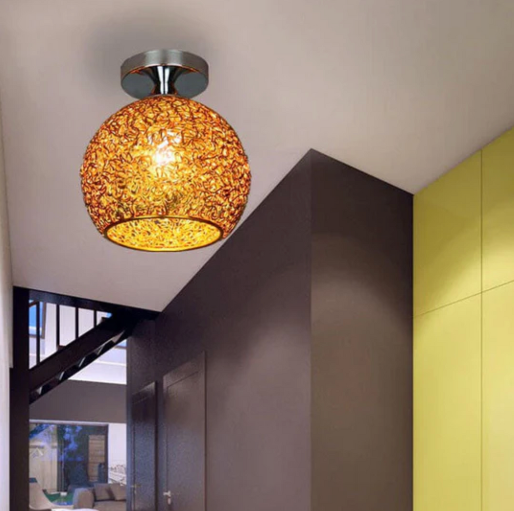 Lampada da soffitto a sfera in metallo moderna