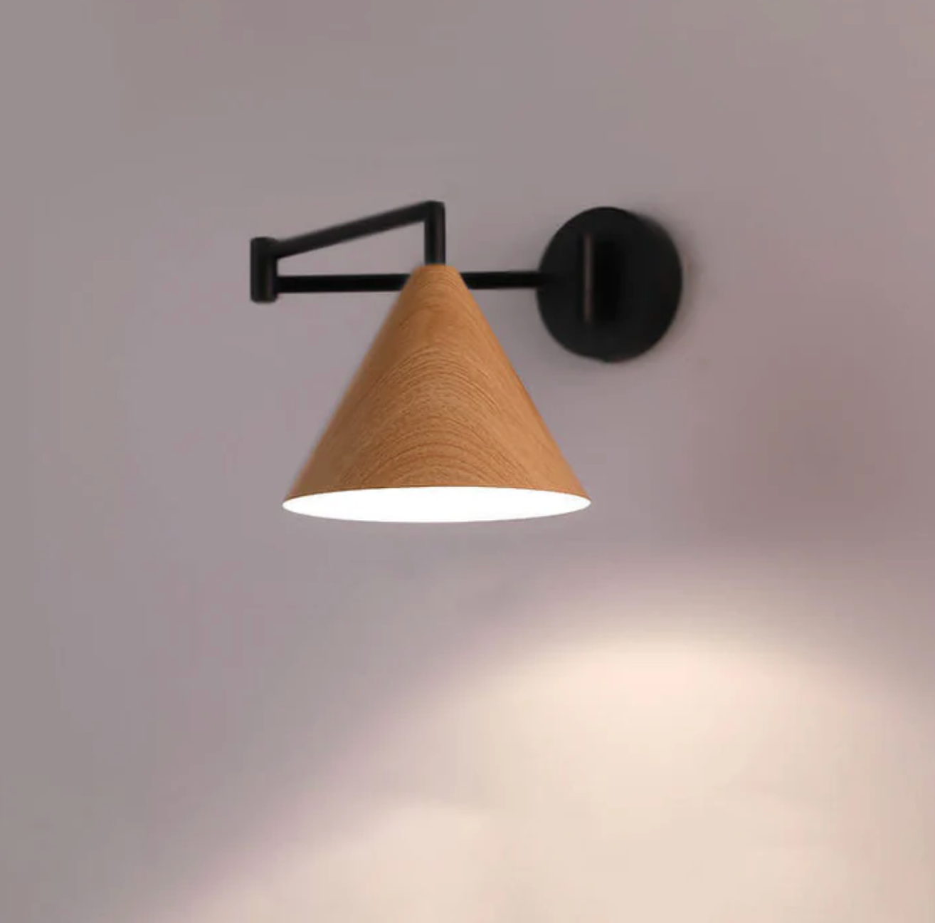 Lampada da Parete in Legno Scandinavo Sconce Minimalista Moderna