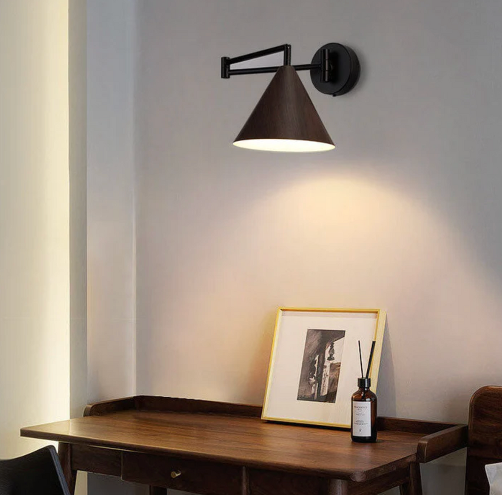 Lampada da Parete in Legno Scandinavo Sconce Minimalista Moderna