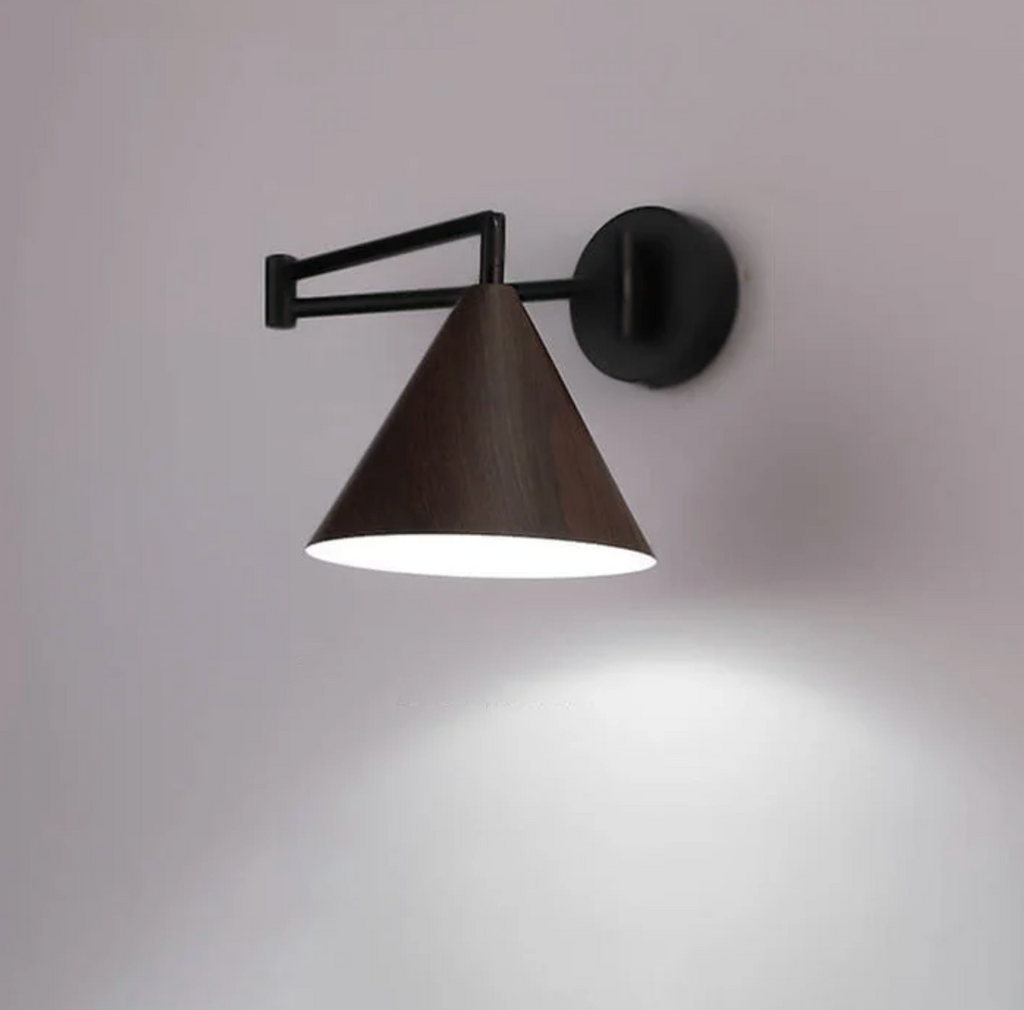Lampada da Parete in Legno Scandinavo Sconce Minimalista Moderna
