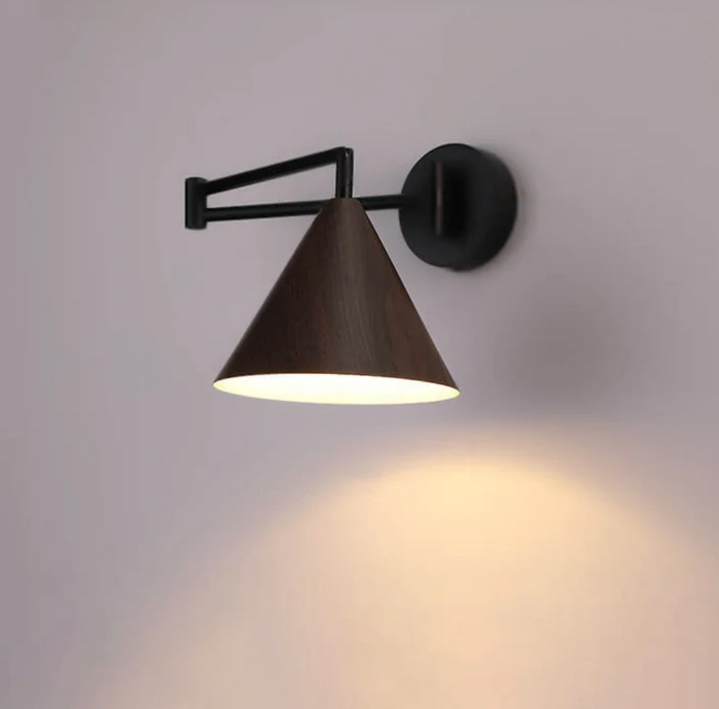 Lampada da Parete in Legno Scandinavo Sconce Minimalista Moderna