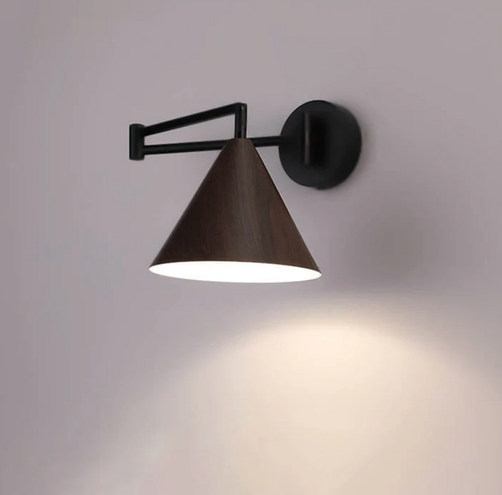 Lampada da Parete in Legno Scandinavo Sconce Minimalista Moderna