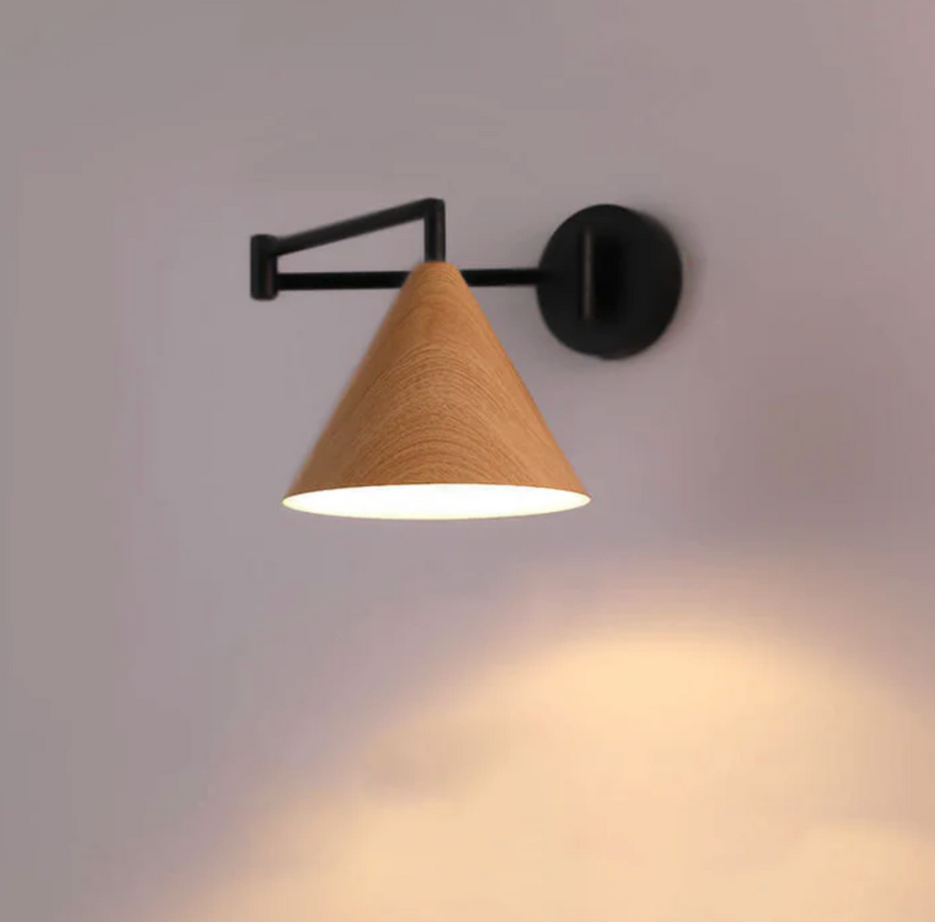 Lampada da Parete in Legno Scandinavo Sconce Minimalista Moderna