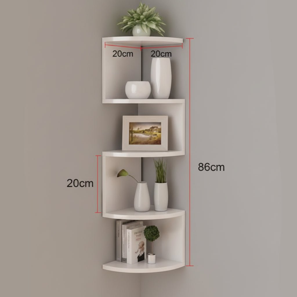 FLOATIERA – Mensola angolare a muro | Soluzione salvaspazio con design moderno
