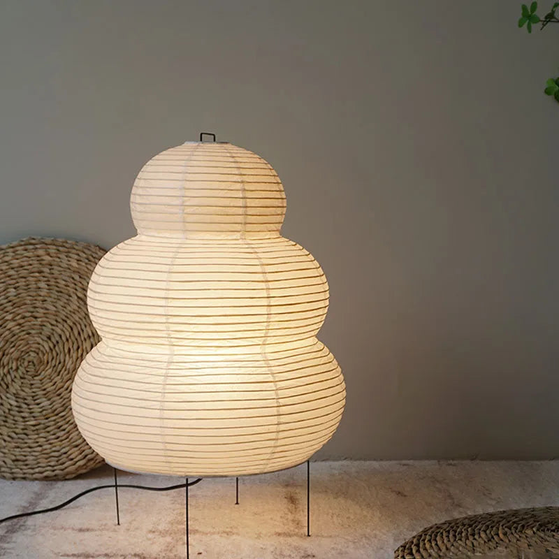 Lampada da tavolo regolabile in carta di riso, lampada giapponese per ufficio e soggiorno