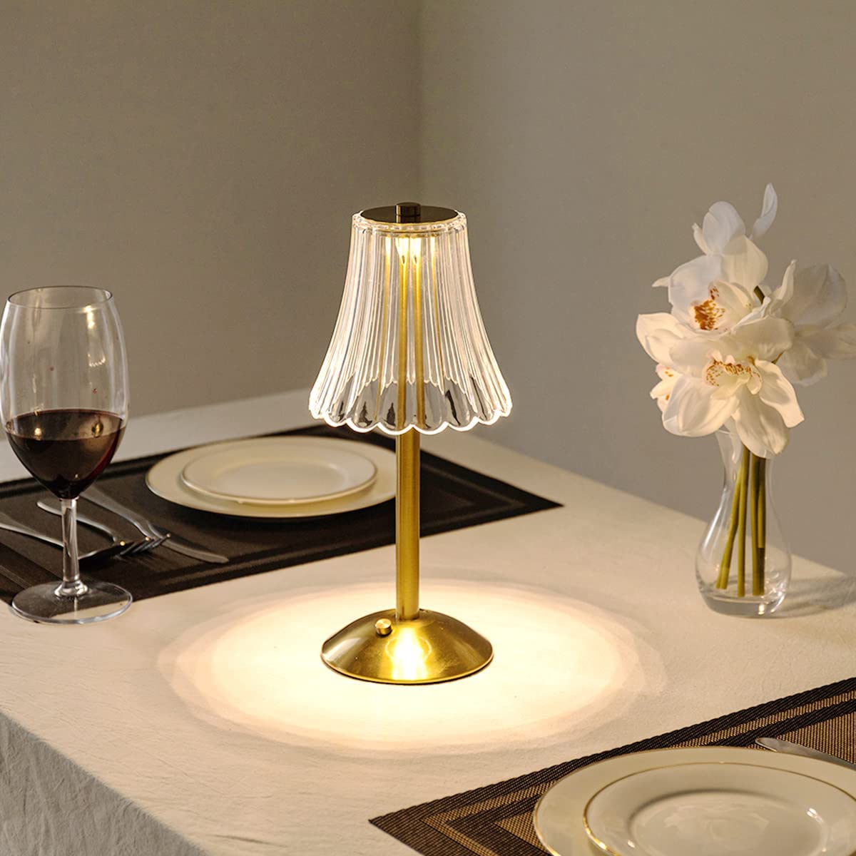 Lampada da tavolo retro a LED ricaricabile USB - BrillianceGlow
