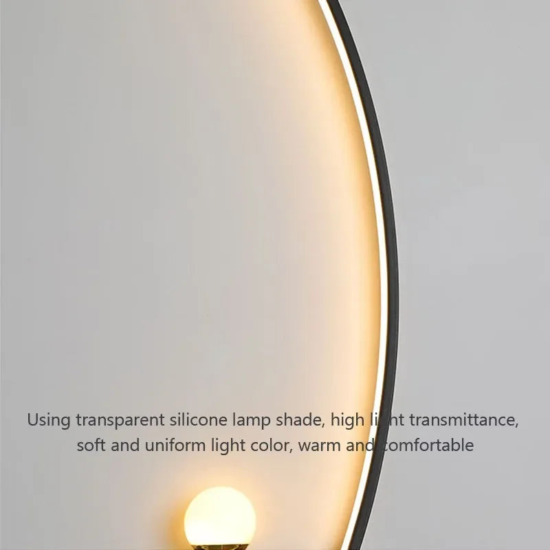 Lampada da Parete Contemporanea Edge – Nera & Oro Illuminazione Interna/Esterni per Stanze Moderne