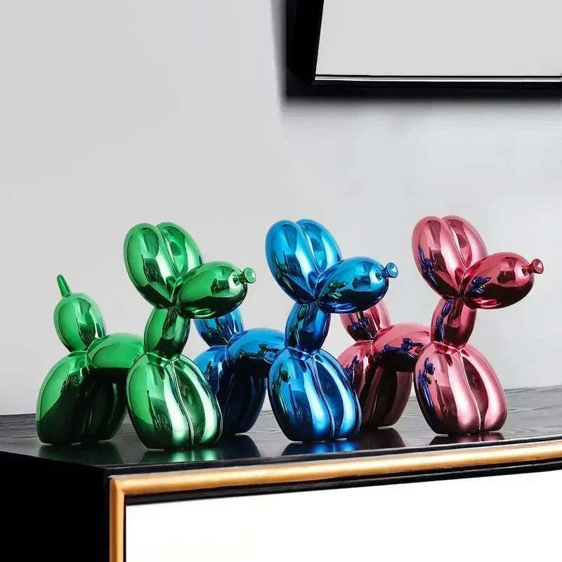Scultura di Cane Palloncino Nordico in Resina, Ornamento Animale, Arte, Sculture e Figure, Artigianato, Decorazione per Casa, Accessori per Scrivania
