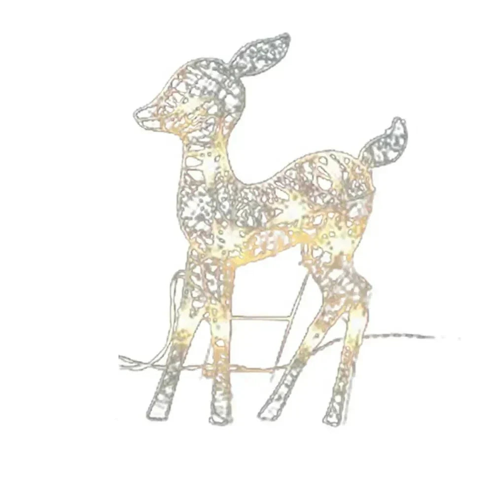 Decorazione Natalizia Renna Illuminata – Silhouette in Metallo per Esterni e Interni