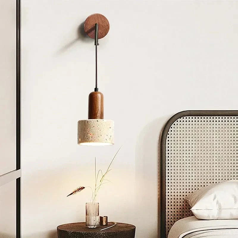 Lampada da Parete in Pietra Wabi-Sabi – Luce LED Calda - Set di 2