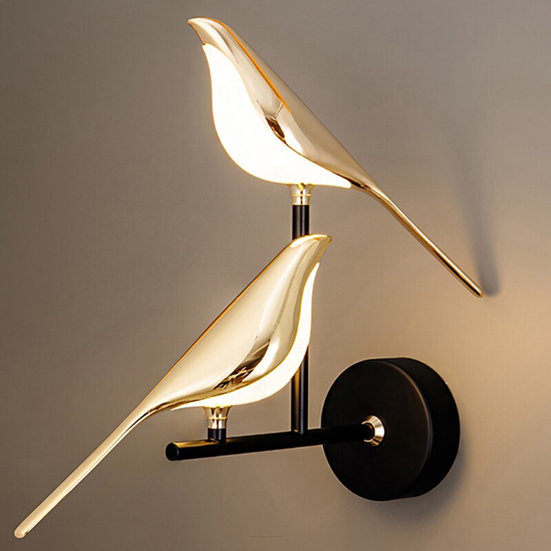 Lampada da Parete Moderna in Stile Nordico a Forma di Uccello