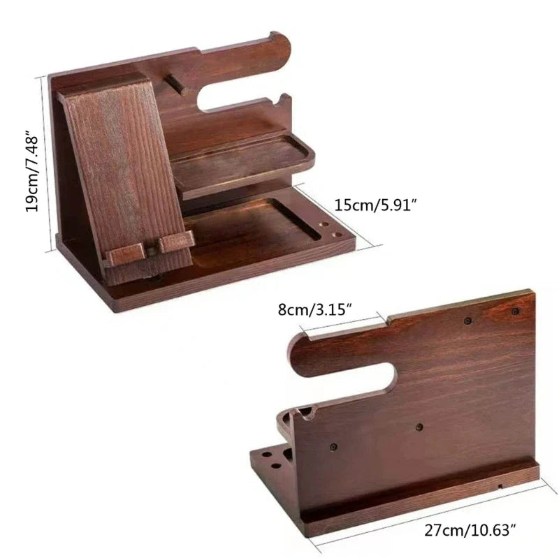 Tre Nattbord Telefon Dockingstasjon – Regal Multifunzionale per Portafoglio, Orologio e Conservazione, Ideale per San Valentino