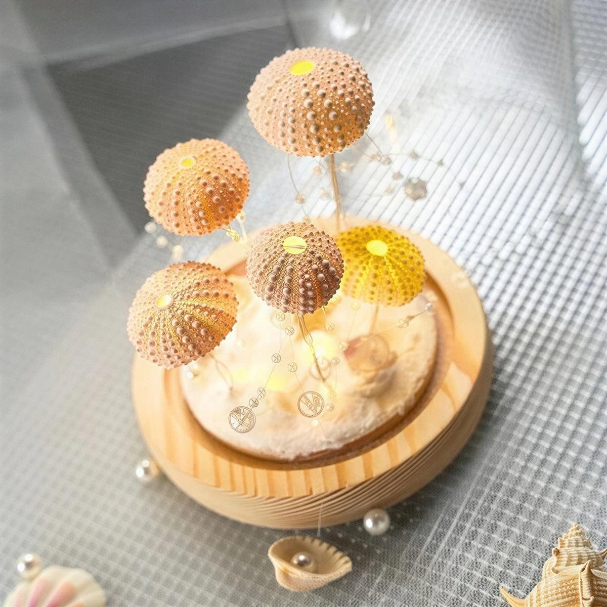 Lampada da Tavolo Riccio di Mare con Design di Illuminazione Oceanica