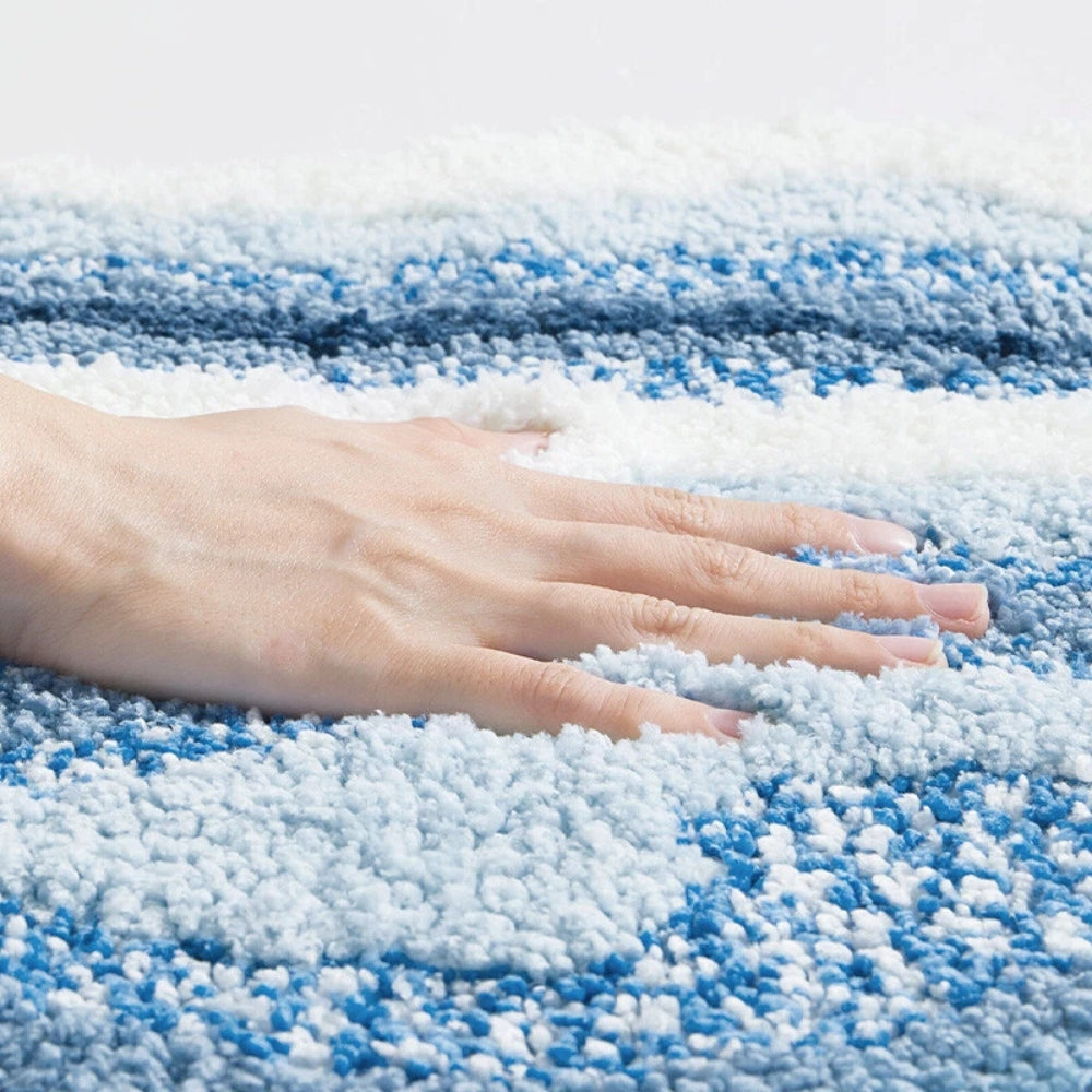 Tappetino da Bagno con Motivo Orme di Spiaggia