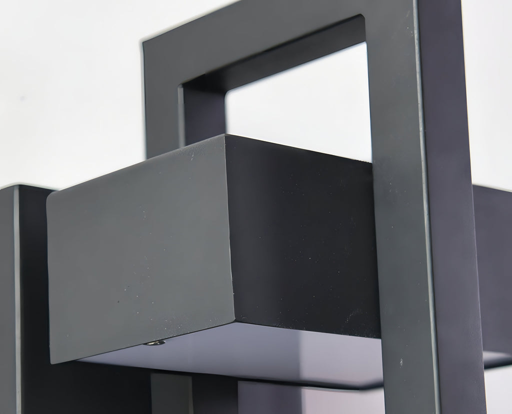 Lampada da Parete Moderna in Acciaio Nero per Esterni Design Architettonico