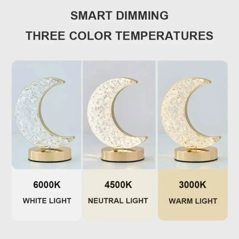 Lampada a Cristallo a Forma di Mezza Luna