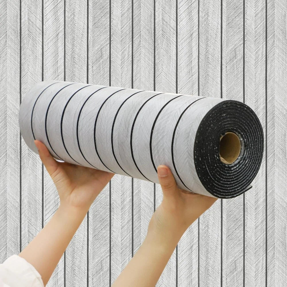 Marosia - Pannelli Murali 3D Effetto Legno Flessibili Autoadesivi in PVC Rotolo Decorazione Murale