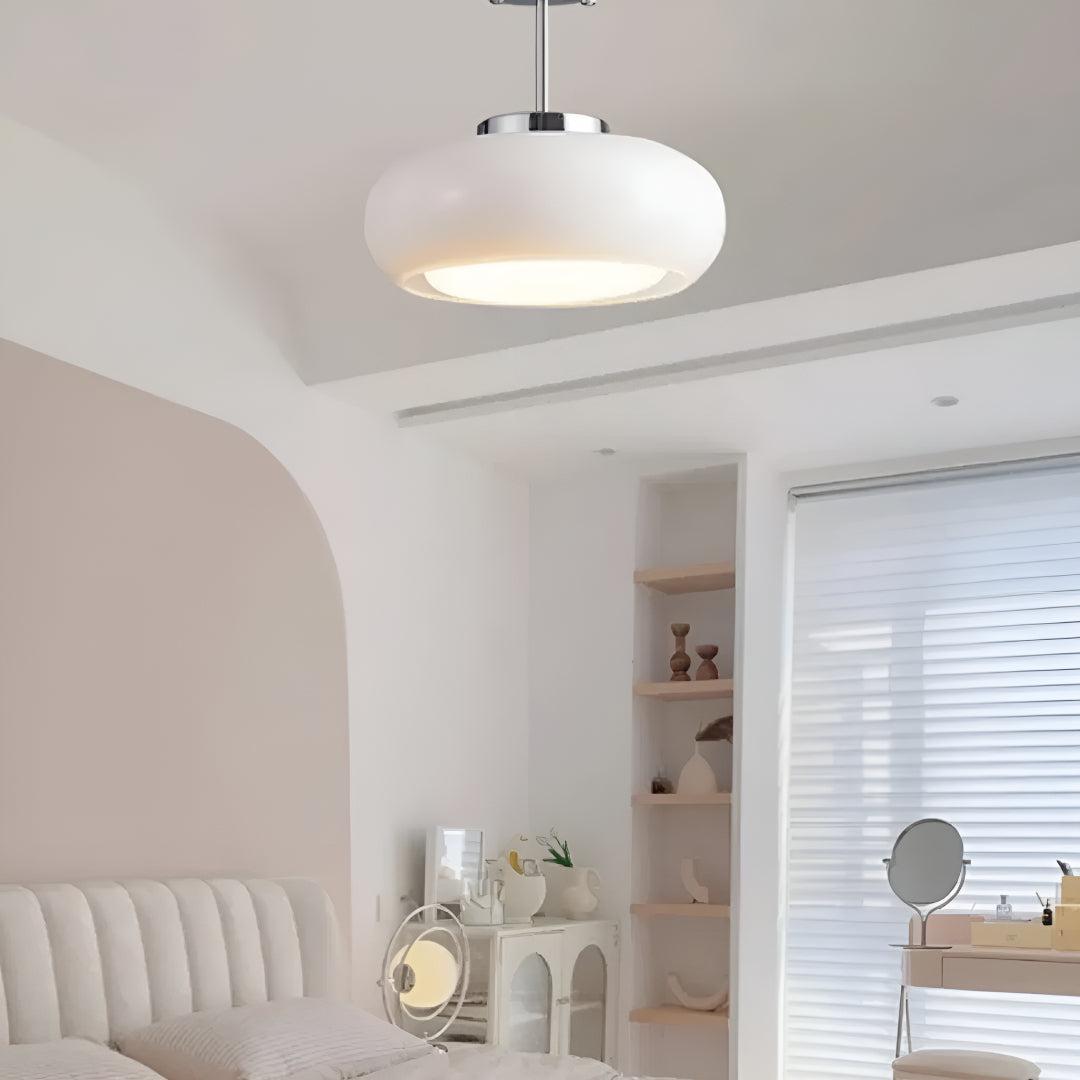 Lampade da soffitto semi-flush per casa con design moderno in vetro lucido