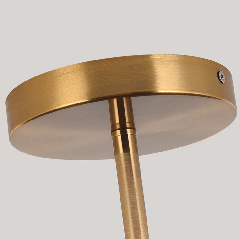 Fjell – Lampada da soffitto scandinava con effetto legno e cornice dorata