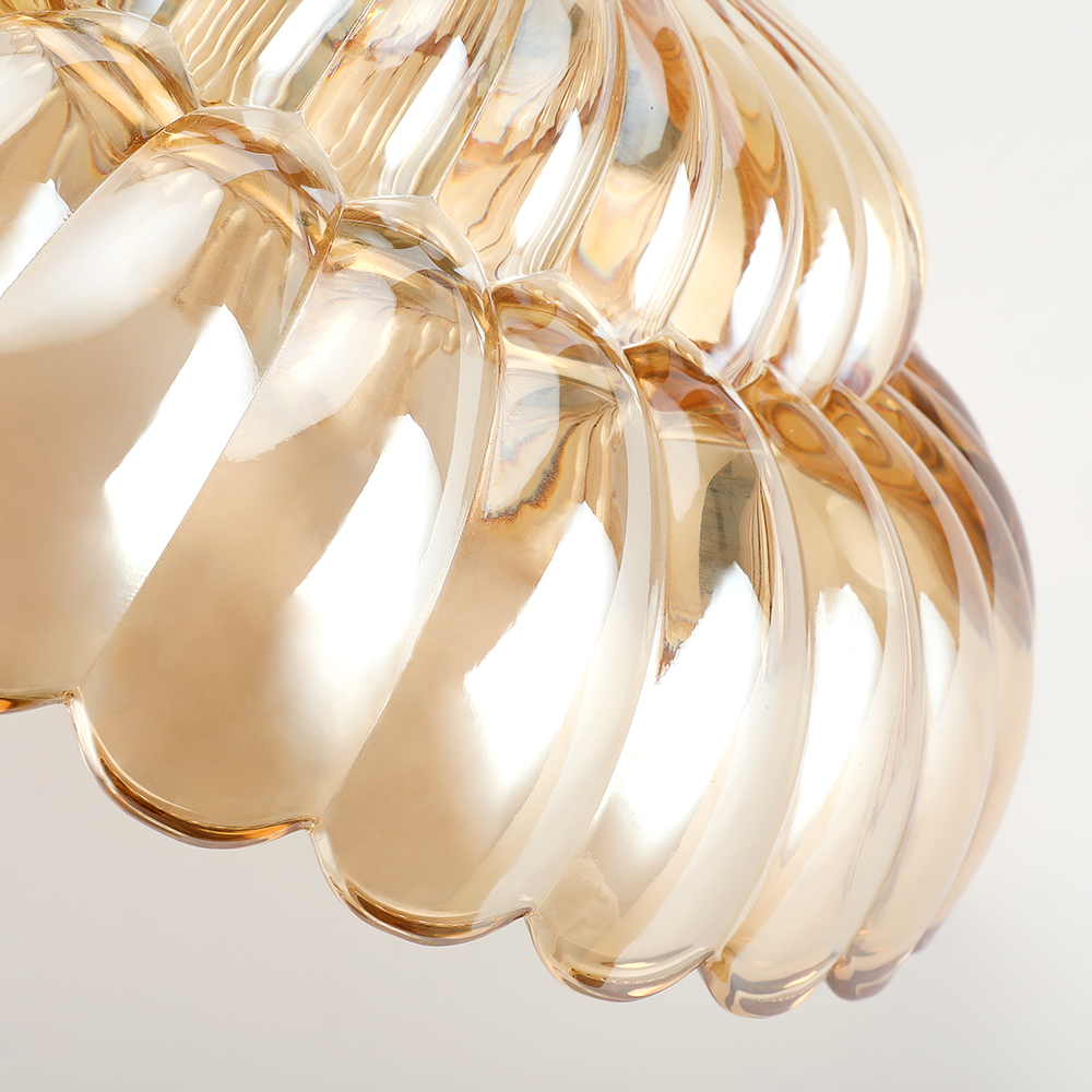 Amyra | Lampada da soffitto in vetro ambra vintage per soggiorno e camera da letto