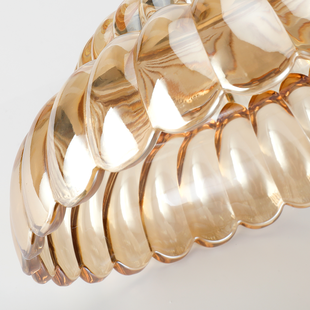 Amyra | Lampada da soffitto in vetro ambra vintage per soggiorno e camera da letto