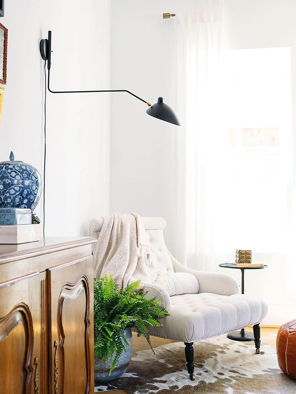 Lampada da parete regolabile Mid Century