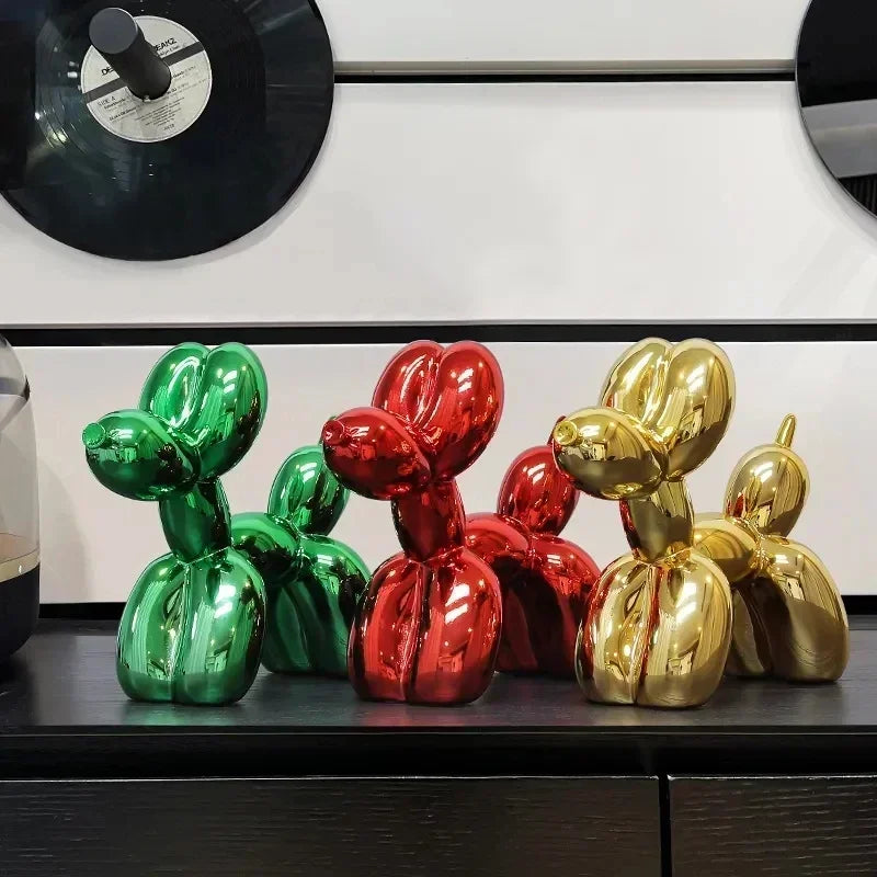 Scultura di Cane Palloncino Nordico in Resina, Ornamento Animale, Arte, Sculture e Figure, Artigianato, Decorazione per Casa, Accessori per Scrivania