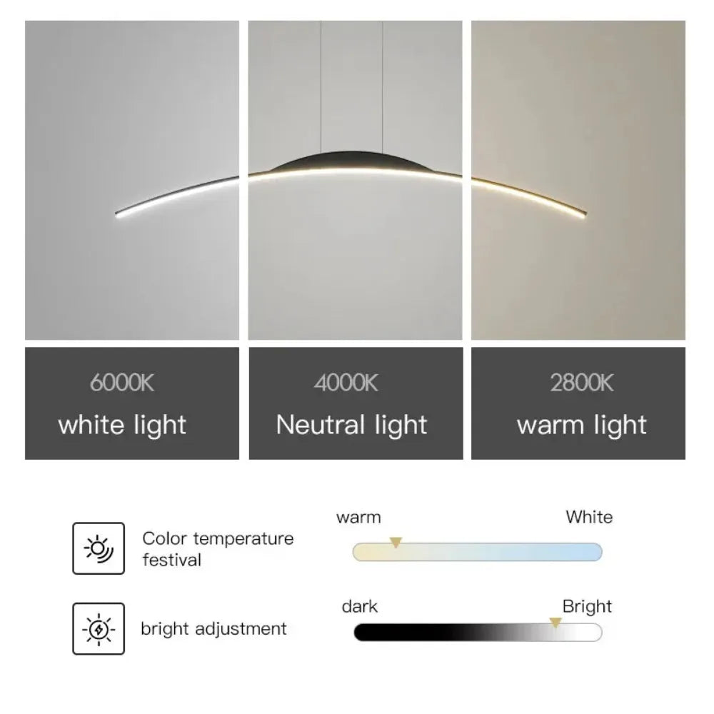 Ethirelle - Lampada a sospensione LED moderna per sala da pranzo, cucina e soggiorno