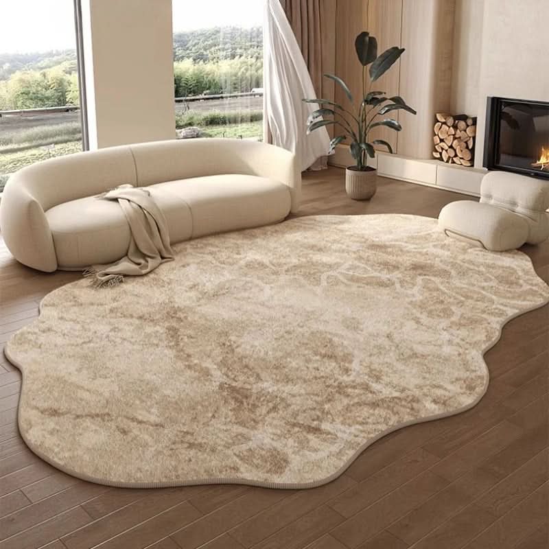 Tappeto Irregolare Lavabile in Peluche per Camera da Letto e Soggiorno