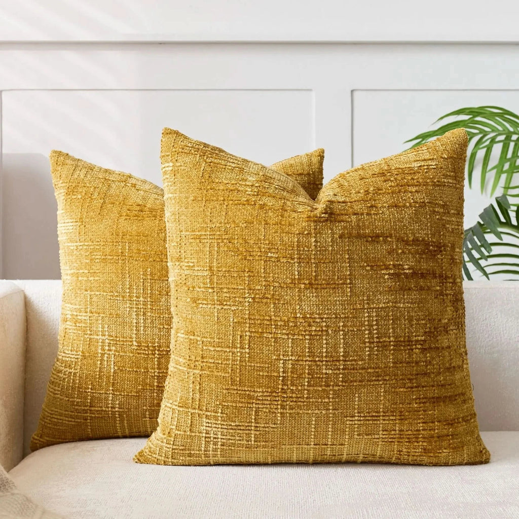 Copripiumino in Chenille Texture Bamboo Colore Solido