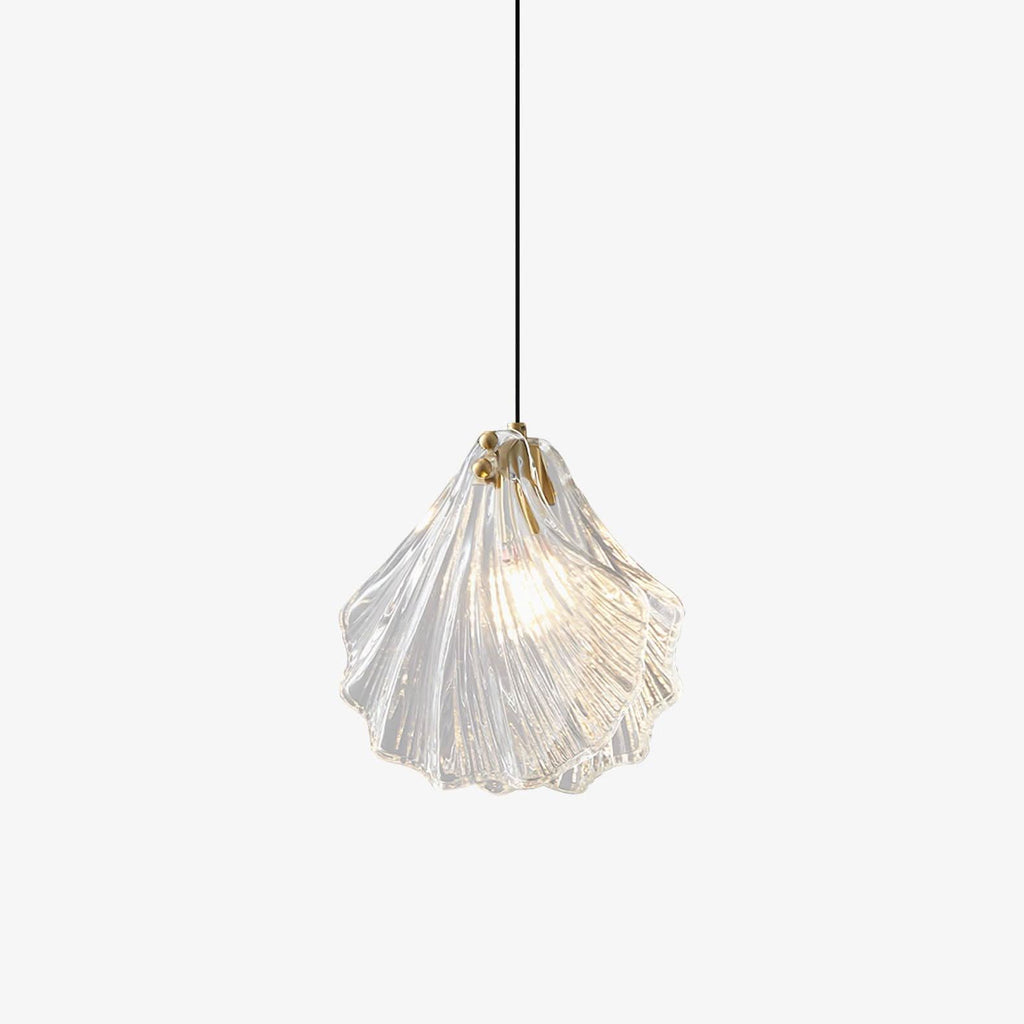Mini Lampada a Sospensione a Conchiglia – Design Costiero in Vetro