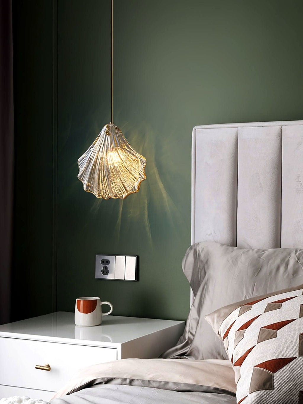 Mini Lampada a Sospensione a Conchiglia – Design Costiero in Vetro