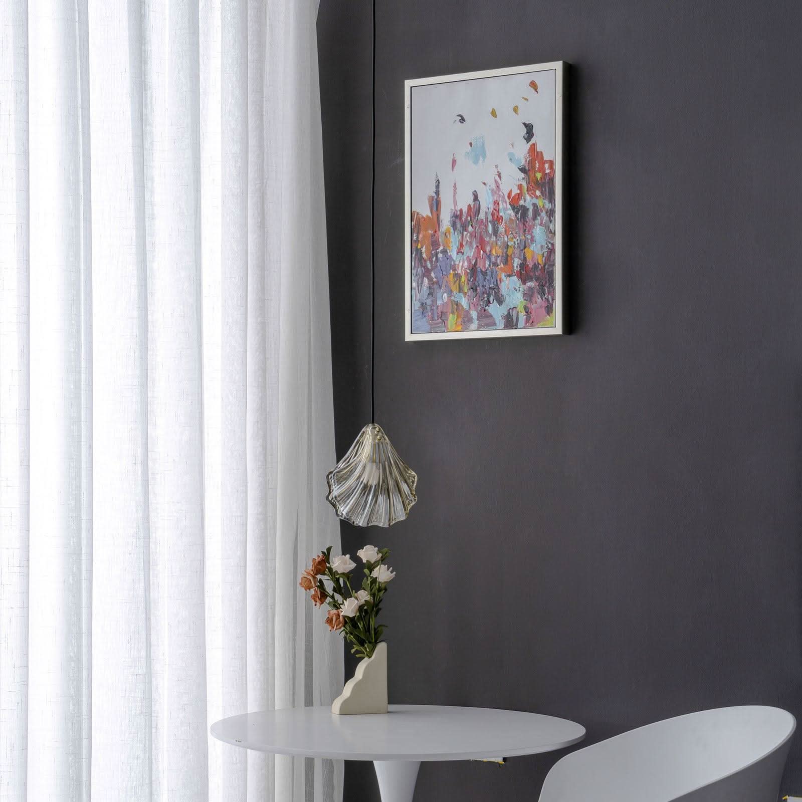 Mini Lampada a Sospensione a Conchiglia – Design Costiero in Vetro