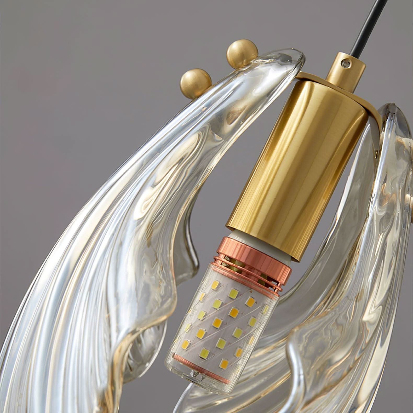 Mini Lampada a Sospensione a Conchiglia – Design Costiero in Vetro